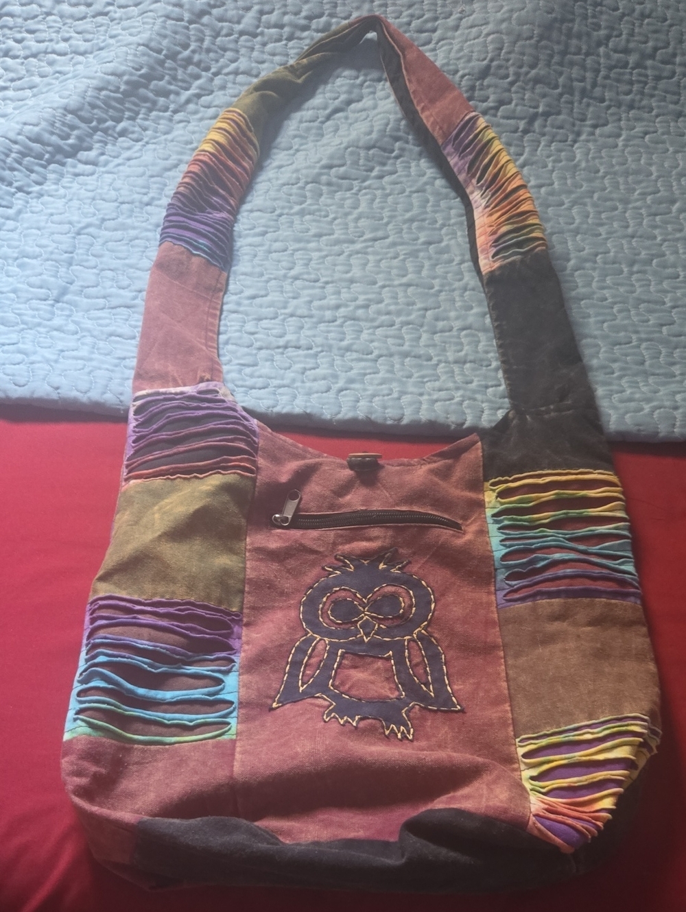 Y2K Boho Multi-Color Patchwork Shoulder Bag